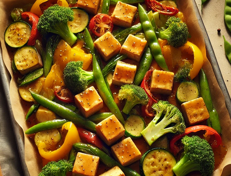 Sheet-Pan Maple Dijon Tofu & Veggies!