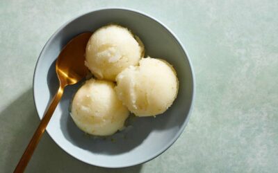 Bright and Fresh Lemon Basil Sorbet