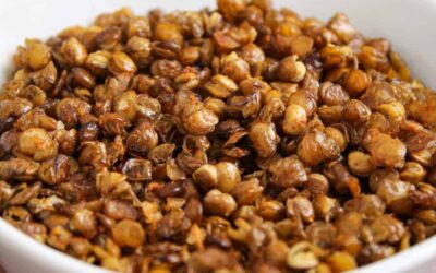 Spicy Roasted Lentil Snack Mix!