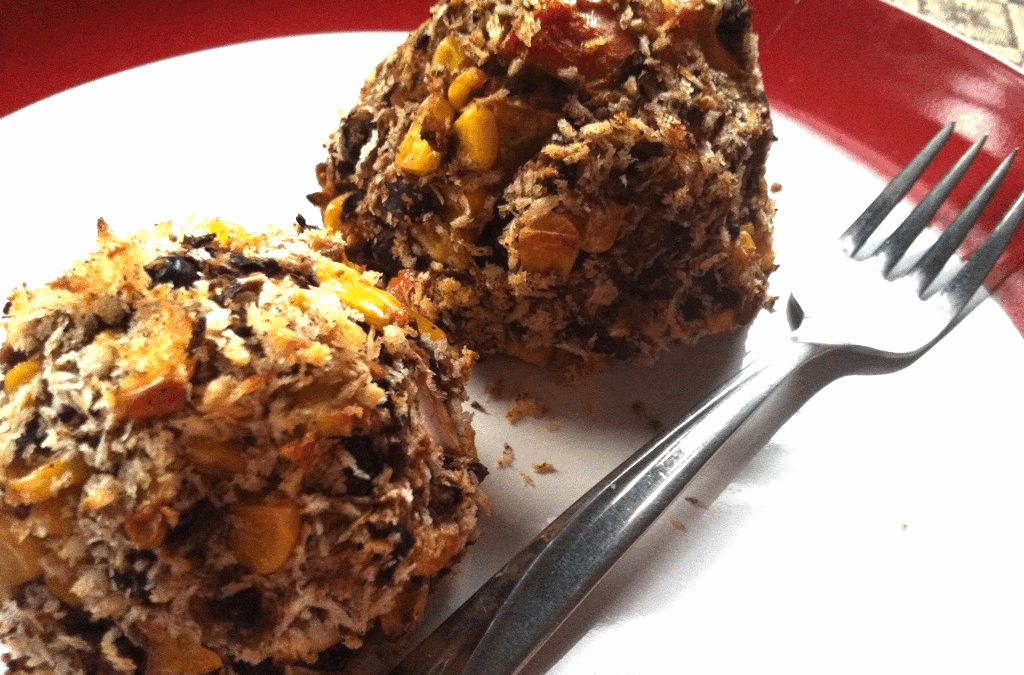 Black Bean & Corn Baked Balls