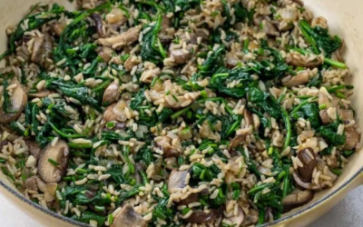 Mushroom & Spinach Rice Bowl