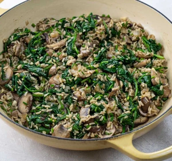 Mushroom & Spinach Rice Bowl
