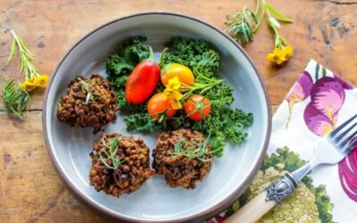 Hearty Lentil & Mushroom “Meatballs”