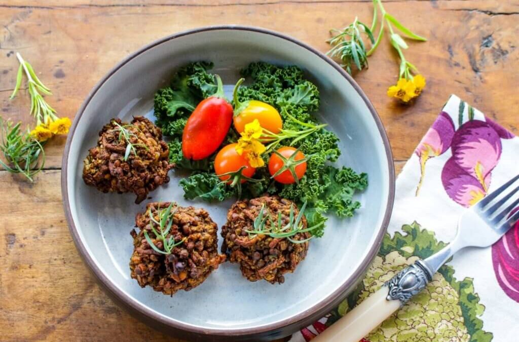 Hearty Lentil & Mushroom “Meatballs”