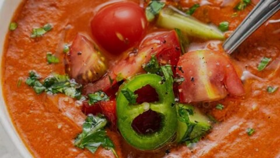 Classic Tomato Gazpacho with Lime & Jalapeño