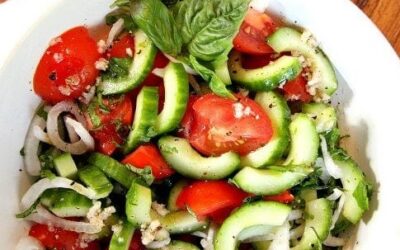 Tomato Basil Cucumber Salad