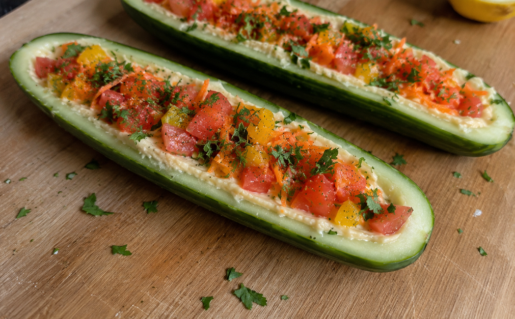 Stuffed Cucumber Boats