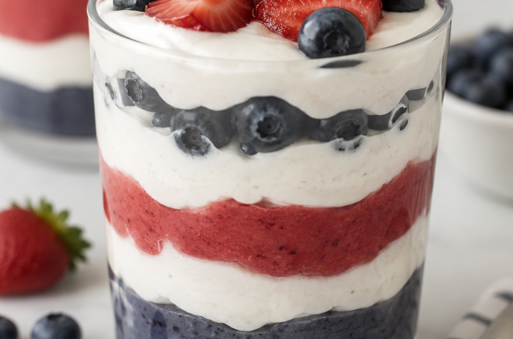 Red, White & Blue Nice Cream Parfait