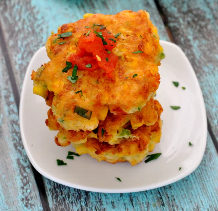 Grilled Corn Cakes with Fresh Tomato Salsa